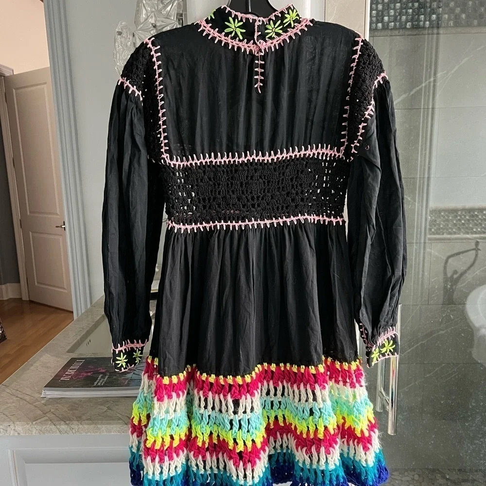 CELIAB Scarlet Floral Multicolor Embroidered Dress - Picture 7 of 15